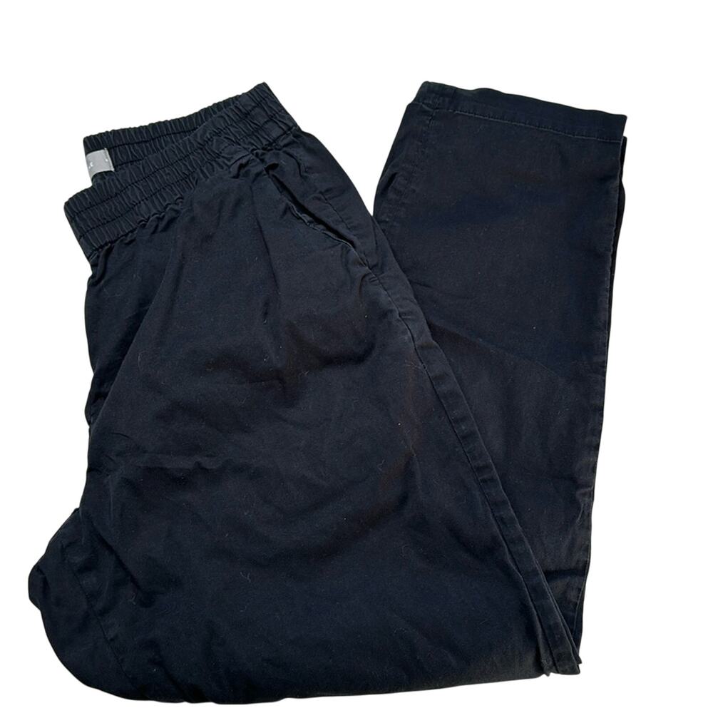 Everlane Black Stretch Waist Utility Style Straight Leg Pull On Pants 1BB35